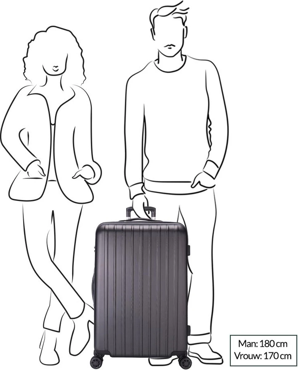 Decent Harde Koffer Tranporto 76 - Champagne 18 Decent Harde Koffer Tranporto 76 - Champagne - Afbeelding 18