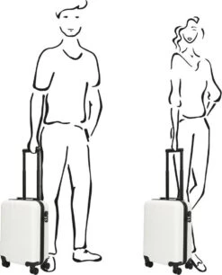 Enrico Benetti Louisville 39040 Handbagage Koffer Hardcase ABS - Wit -Reizen Verkoopwinkel 969x1200