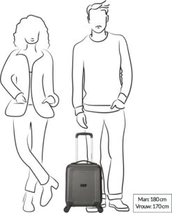 Decent Handbagage Koffer / Trolley / Reiskoffer - 42 Cm - 24 Liter - ABS - Maxi Air - Grijs -Reizen Verkoopwinkel 973x1200 3