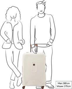 Delsey Harde Koffer / Trolley / Reiskoffer - Moncey - 76 Cm (large) - Wit -Reizen Verkoopwinkel 973x1200 5