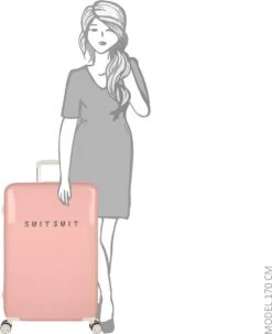 SUITSUIT - Fabulous Fifties - Papaya Peach - Reiskoffer (76 Cm) -Reizen Verkoopwinkel 979x1200 1