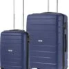 TravelZ Big Bars Kofferset - Trolleyset TSA 2-delig - Handbagage En Groot - Blauw